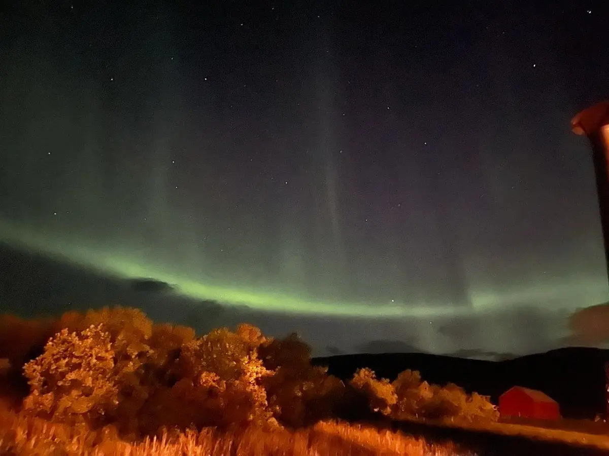 Nordlys over Farmen Syltefjord Camping